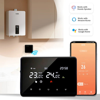 New Tuya Wifi Heating Thermostat Gas Boiler Smart Home Wireless Thermostats Smart Battery Operated Smart Life Alexa Google Home