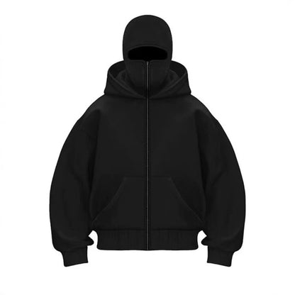 Men's Hooded Zip-Up Baseball Jacket